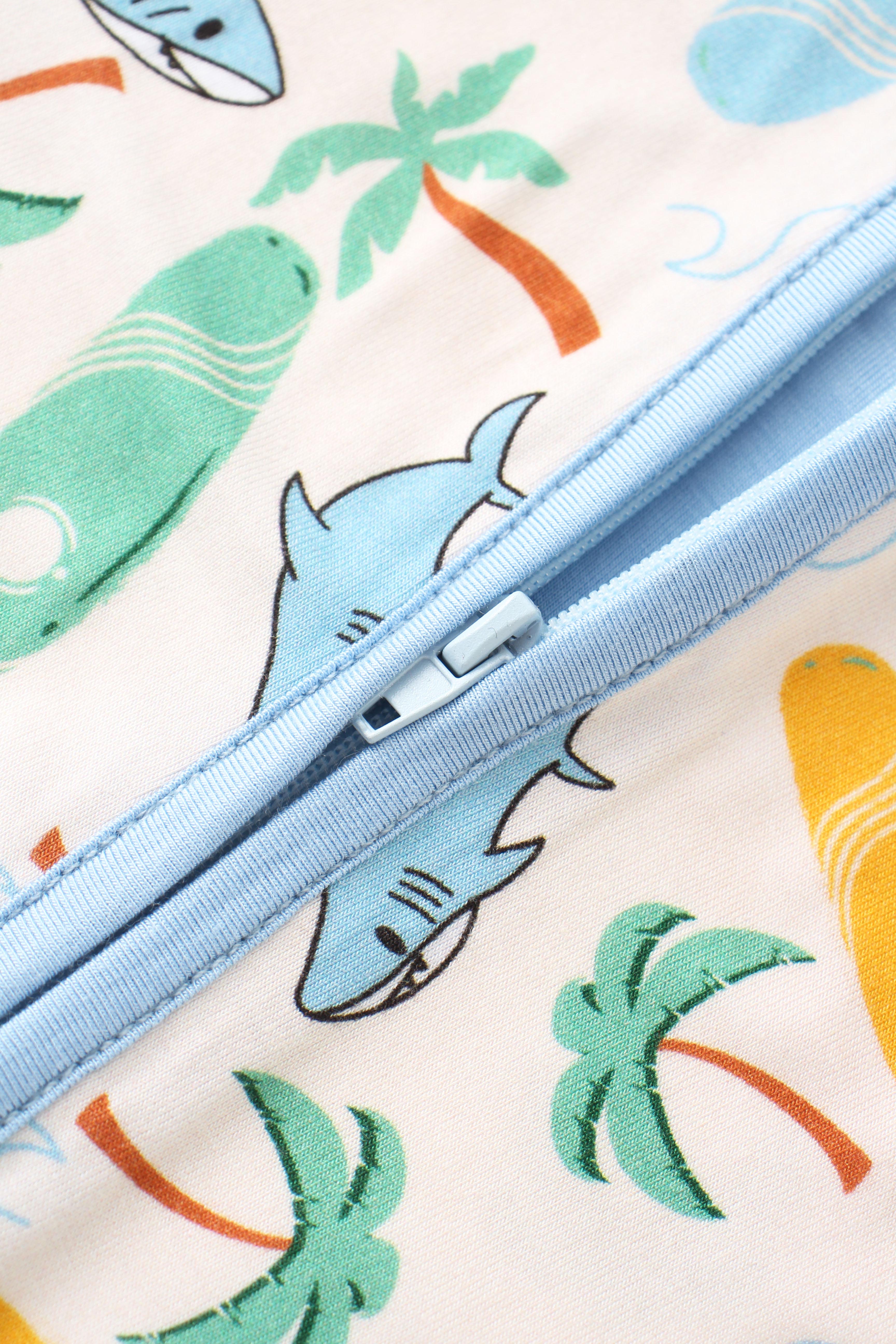 PoshTOT Beach Surfing Bamboo Baby Convertible Zippy Romper