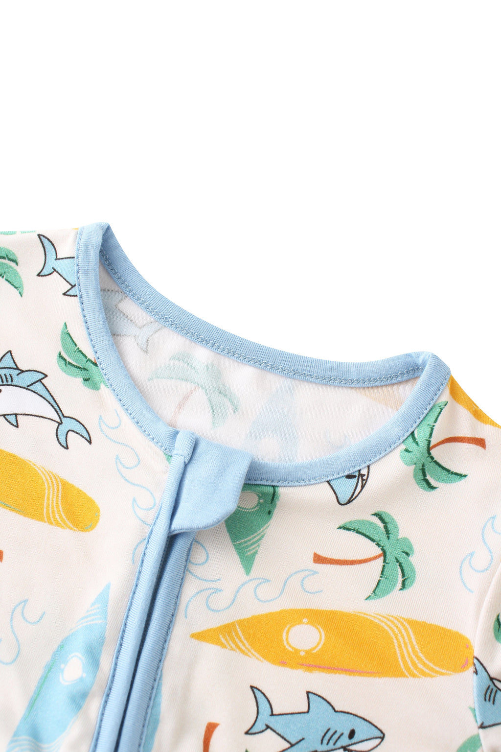 PoshTOT Beach Surfing Bamboo Baby Convertible Zippy Romper