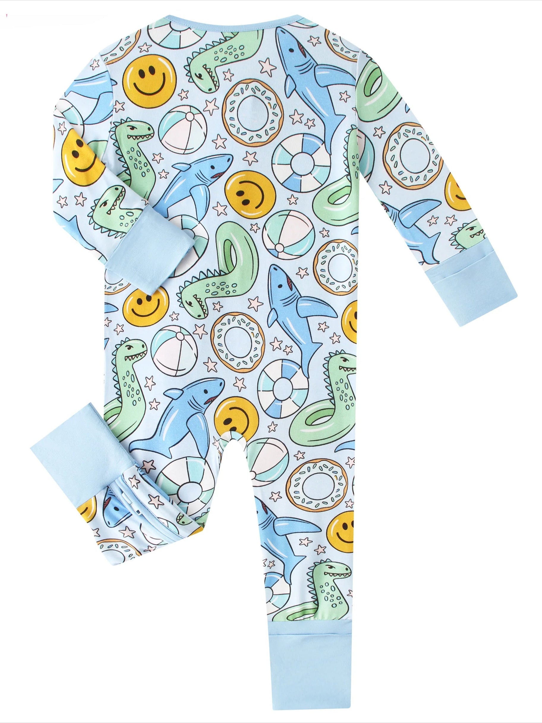 PoshTOT Summer Bamboo Baby Convertible Zippy Romper